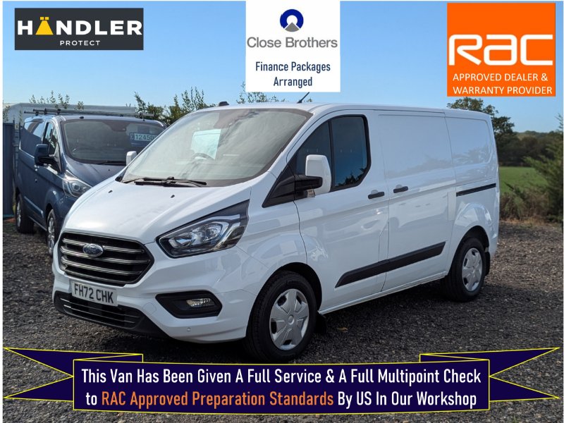 White Ford Transit Custom 2.0 320 EcoBlue Trend Panel Van 5dr Diesel Manual L1 H1 Euro 6 s/s 105 ps