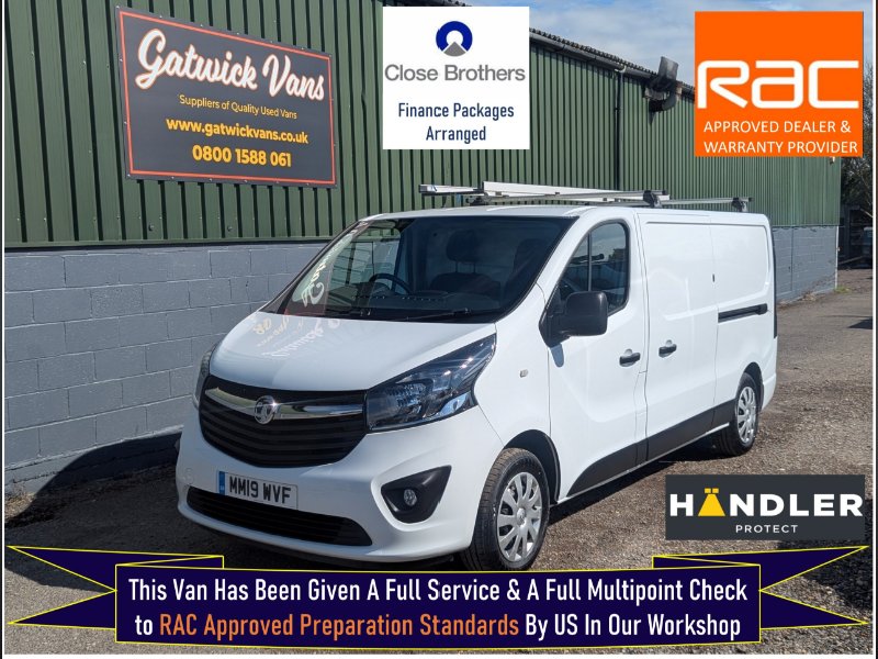 White Vauxhall Vivaro 1.6 CDTi 2900 BiTurbo ecoTEC Sportive Panel Van 5dr Diesel Manual L2 H1 Euro 6 s/s 125 ps