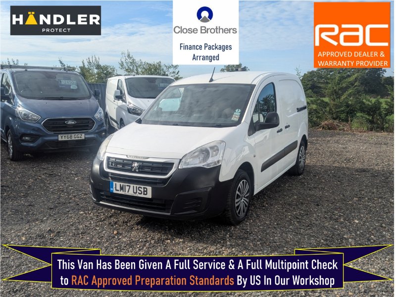 White Peugeot Partner 1.6 BlueHDi 854 Professional Panel Van 5dr Diesel Manual L1 112 g/km 97.64 bhp